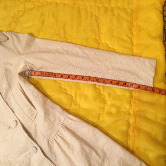 ij collection cream color Button up Pea Coat - Picture 11 of 12